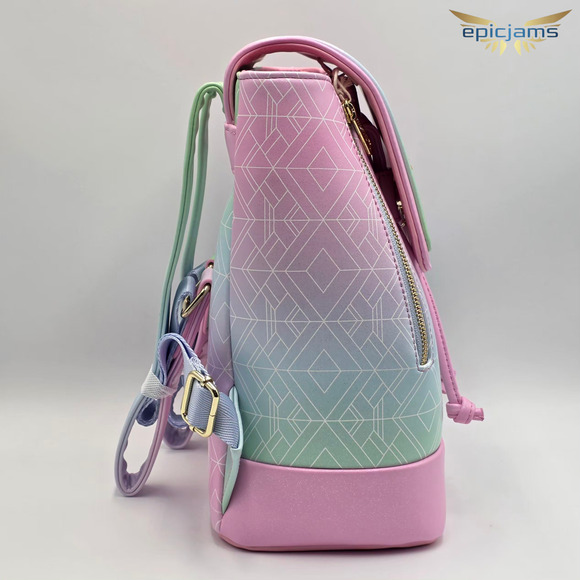 Loungefly Wicked Glinda Elphaba Iridescent Ombré Icons Mini Backpack Bag New - Picture 4 of 9